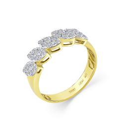 Кольцо из лимонного золота Мастер Бриллиант 06M1-308899-00-00 с бриллиантом 06M1-308899-00-00 фото