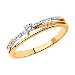 Золотое кольцо SOKOLOV 1011318 с бриллиантом 1011318 фото