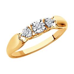 Золотое кольцо SOKOLOV 1011341 с бриллиантом 1011341 фото