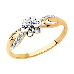 Золотое кольцо SOKOLOV 1011402 с бриллиантом 1011402 фото