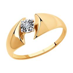 Золотое кольцо SOKOLOV 1011411 с бриллиантом 1011411 фото
