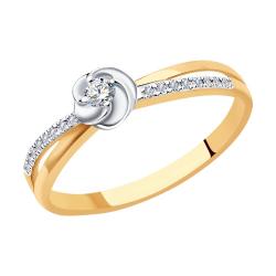 Золотое помолвочное кольцо SOKOLOV с бриллиантом 1011444 1011444 фото