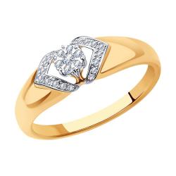 Золотое кольцо SOKOLOV 1011477 с бриллиантом 1011477 фото
