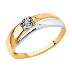 Золотое кольцо SOKOLOV 1011542 с бриллиантом 1011542 фото