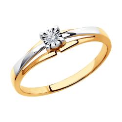 Золотое помолвочное кольцо SOKOLOV с бриллиантом 1011559 1011559 фото