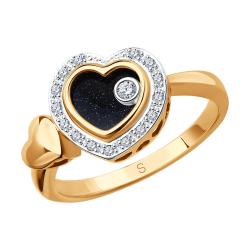 Золотое кольцо SOKOLOV с подвижным бриллиантом 1011656 1011656 фото