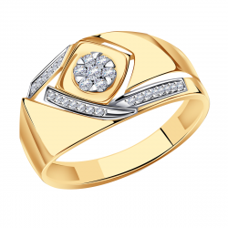 Золотое кольцо Александра 1011788ск с бриллиантом 1011788ск фото
