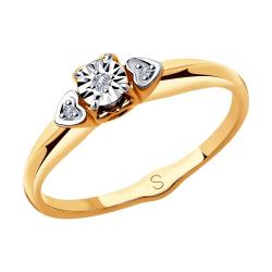 Золотое кольцо SOKOLOV 1011833 с бриллиантом 1011833 фото