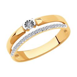 Золотое кольцо SOKOLOV 1012013 с бриллиантом 1012013 фото