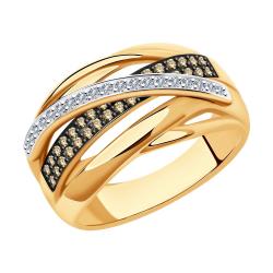 Золотое кольцо SOKOLOV 1012040 с бриллиантом 1012040 фото