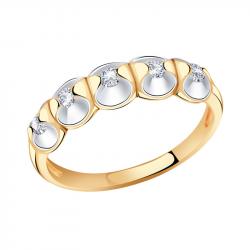 Золотое кольцо Александра 1012061сбк с бриллиантом 1012061сбк фото