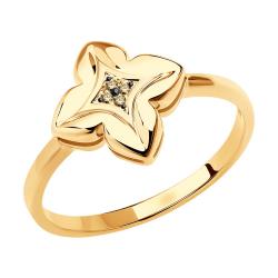 Золотое кольцо SOKOLOV 1012111 с бриллиантом 1012111 фото