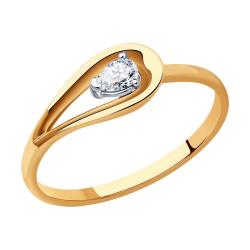Золотое кольцо SOKOLOV 1012412 с бриллиантом 1012412 фото