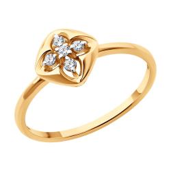 Золотое кольцо SOKOLOV 1012625 с бриллиантом 1012625 фото