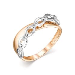 Золотое кольцо АЛЬКОР 14012-100 с бриллиантом 14012-100 фото