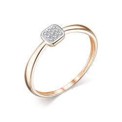 Золотое кольцо АЛЬКОР 14054-100 с бриллиантом 14054-100 фото