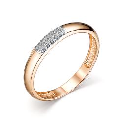 Золотое кольцо АЛЬКОР 14099-100 с бриллиантом 14099-100 фото