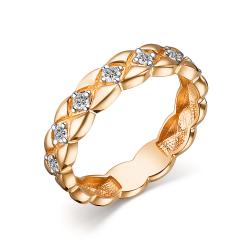 Золотое кольцо АЛЬКОР 14454-100 с бриллиантом 14454-100 фото