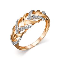 Золотое кольцо АЛЬКОР 14497-100 с бриллиантом 14497-100 фото