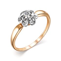 Золотое кольцо АЛЬКОР 14922-100 с бриллиантом 14922-100 фото