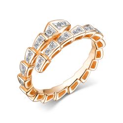 Золотое кольцо АЛЬКОР 15527-100 с бриллиантом 15527-100 фото