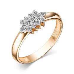 Золотое кольцо АЛЬКОР 15617-100 с бриллиантом 15617-100 фото