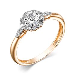 Золотое кольцо АЛЬКОР 15700-100 с бриллиантом 15700-100 фото