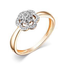 Золотое кольцо АЛЬКОР 15703-100 с бриллиантом 15703-100 фото