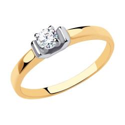 Золотое кольцо Diamant 51-110-00802-1 с фианитом 51-110-00802-1 фото
