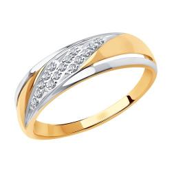 Золотое кольцо Diamant 51-110-00950-1 с фианитом 51-110-00950-1 фото