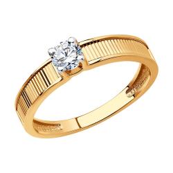 Золотое помолвочное кольцо Diamant с фианитом 51-110-01571-1 51-110-01571-1 фото