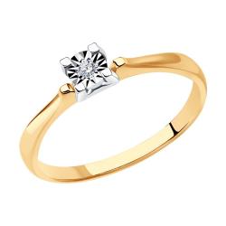 Золотое помолвочное кольцо Diamant с бриллиантом 51-210-01440-1 51-210-01440-1 фото