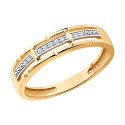 Золотое кольцо Diamant 51-210-01695-1 с бриллиантом 51-210-01695-1 фото