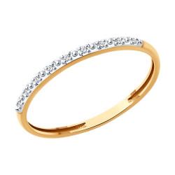 Золотое кольцо Diamant 51-210-01955-1 с бриллиантом 51-210-01955-1 фото