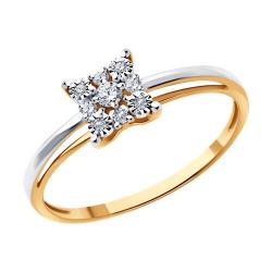Золотое кольцо Diamant 51-210-02039-1 с бриллиантом 51-210-02039-1 фото