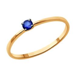 Золотое кольцо Diamant 51-210-02293-1 с сапфиром 51-210-02293-1 фото