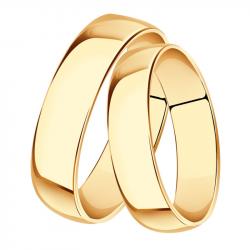 Золотое обручальное кольцо 6 мм AQUAMARINE 51614 51614 фото