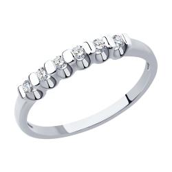 Кольцо из белого золота Diamant 52-210-01318-1 с бриллиантом 52-210-01318-1 фото