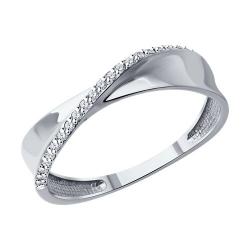 Кольцо из белого золота Diamant 52-210-01892-1 с бриллиантом 52-210-01892-1 фото