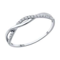 Кольцо из белого золота Diamant 52-210-01893-1 с бриллиантом 52-210-01893-1 фото