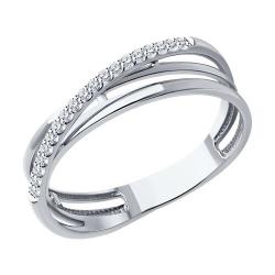 Кольцо из белого золота Diamant 52-210-01895-1 с бриллиантом 52-210-01895-1 фото