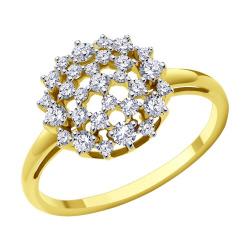 Кольцо из лимонного золота Diamant 53-110-01949-1 с фианитом 53-110-01949-1 фото