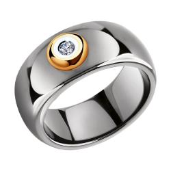 Золотое кольцо SOKOLOV 6015071 с бриллиантом и керамикой 6015071 фото
