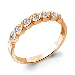 Золотое кольцо AQUAMARINE 67335 с фианитом 67335 фото