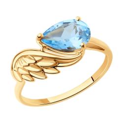 Золотое кольцо Крылья SOKOLOV с топазом 716248 716248 фото