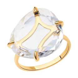 Золотое кольцо SOKOLOV 716791 с горным хрусталём 716791 фото