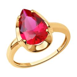 Золотое кольцо SOKOLOV 716875 с рубиновым корундом 716875 фото