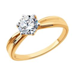 Золотое кольцо SOKOLOV 81010252 с Swarovski 81010252 фото