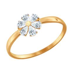 Золотое кольцо SOKOLOV 81010353 с Swarovski 81010353 фото