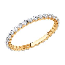 Золотое кольцо SOKOLOV 81010505 с Swarovski 81010505 фото